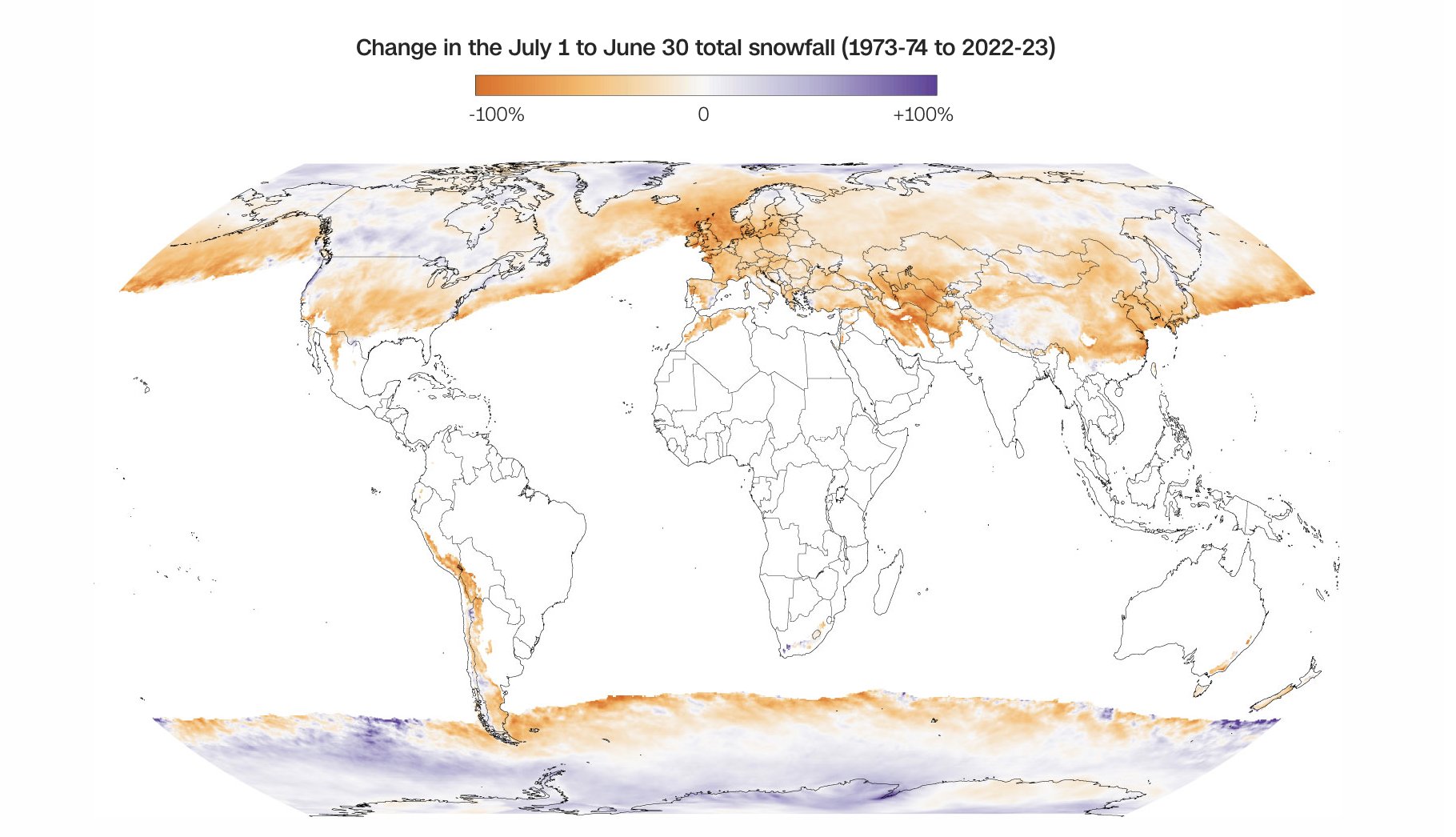 Snowfall is changing across the globe, new maps show